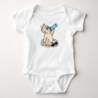 Cute Baby Pig Cartoon Design Bodysuit