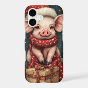 Cute Baby Pig Holiday Season iPhone 17 Case