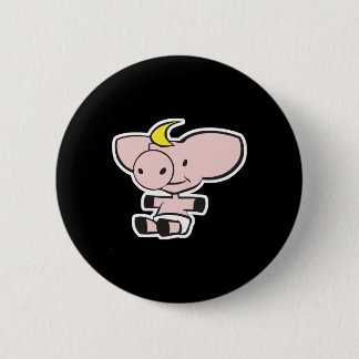cute baby pig in diaper pinback button