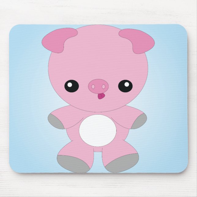 Cute Baby Pig mouse pad (Front)