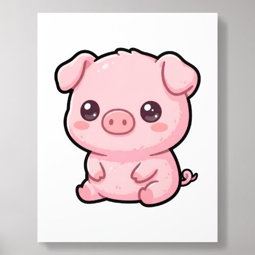 Cute Baby Pig Photo Tile