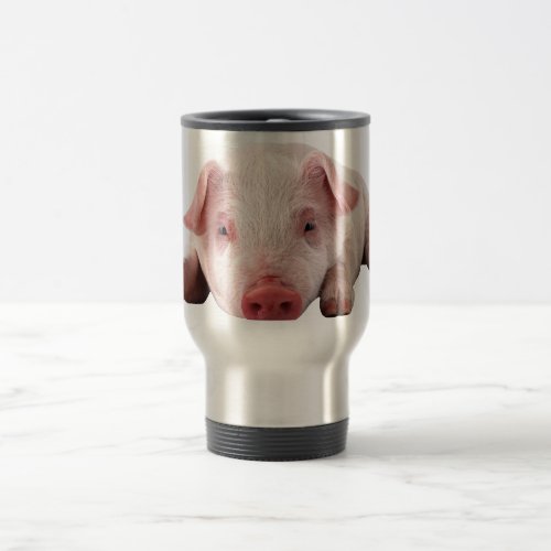 Cute Baby Pig Travel Coffee Mug