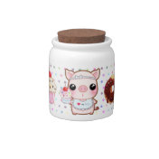 Cute baby piggy and kawaii cupcakes - candy jar