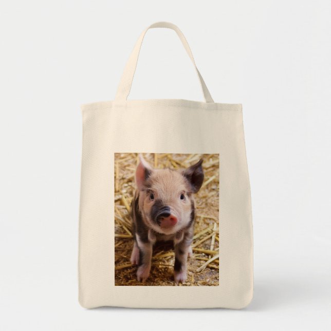 Cute Baby Piglet Farm Animals Barnyard Babies Tote Bag (Front)