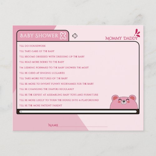 Cute Baby Pink Bear Computer Screen Guess Who