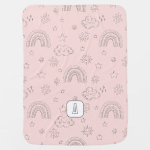 Cute Baby Pink Rainbow Weather Blanket