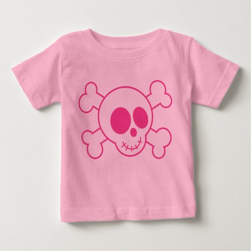 Cute Baby Pink Skull Tee Shirt