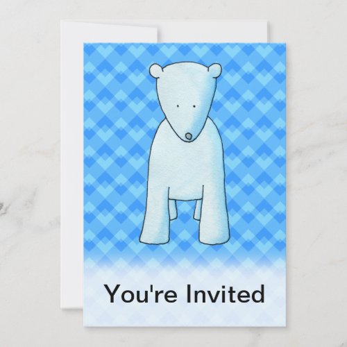 Cute baby polar bear. personalized announcements