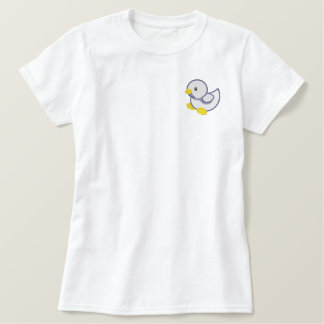 Cute Baby Purple Duck Embroidered Shirt