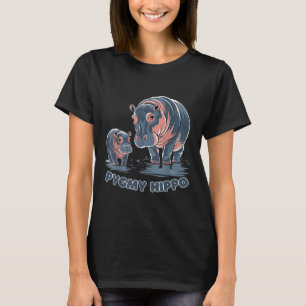 Cute Baby Pygmy Hippo Moo Deng Funny Zoo For Famil T-Shirt