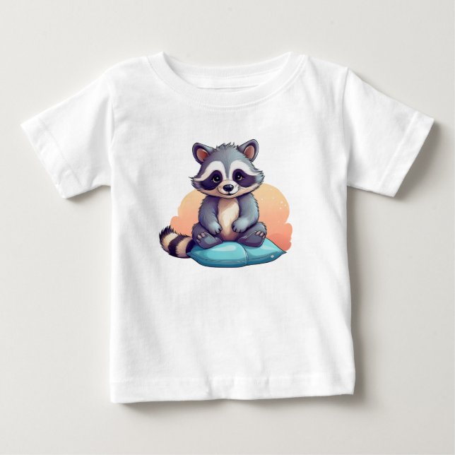 Cute Baby Raccoon – Adorable Cartoon T-shirts (Front)