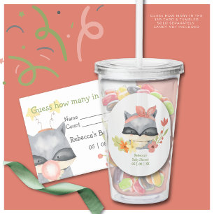 Cute Baby Raccoon - Guess How Many in the Jar Game Acrylic Tumbler