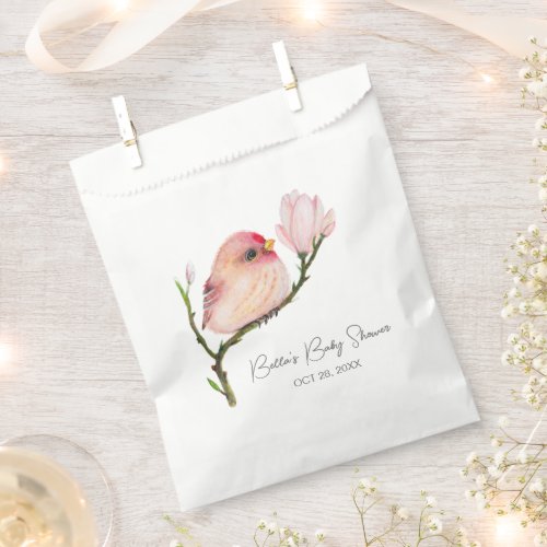 Cute Baby Redpoll Bird Baby Shower Favor Bag