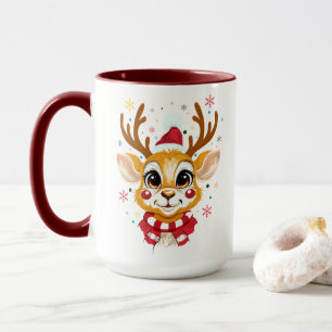 Cute Baby Reindeer Christmas Mug