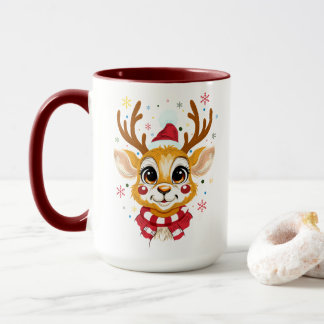Cute Baby Reindeer Christmas Mug