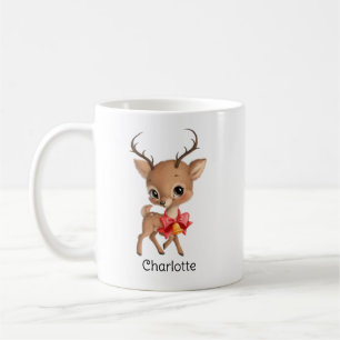 Cute Baby Reindeer Personalized Christmas kids Coffee Mug