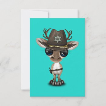 Cute Baby Reindeer Sheriff by crazycreatures at Zazzle