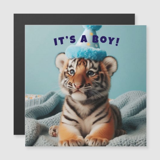 Cute Baby Reveal Boy Baby Tiger (Front/Back)