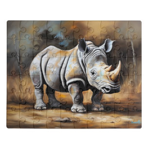 Cute baby rhinoceros Puzzle