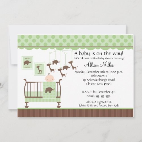 Cute Baby room Neutral Baby Shower Invitation