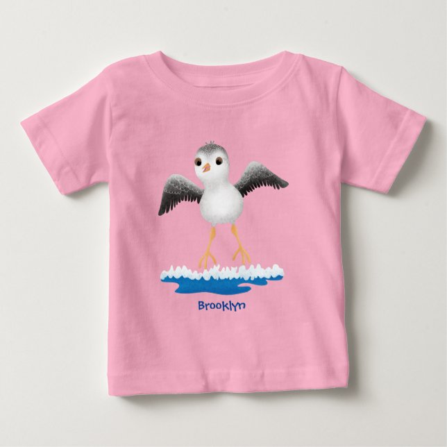 Cute baby sandpiper cartoon illustration  baby T-Shirt (Front)