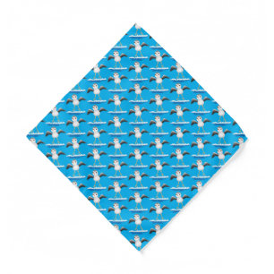 Cute baby sandpiper cartoon illustration bandana