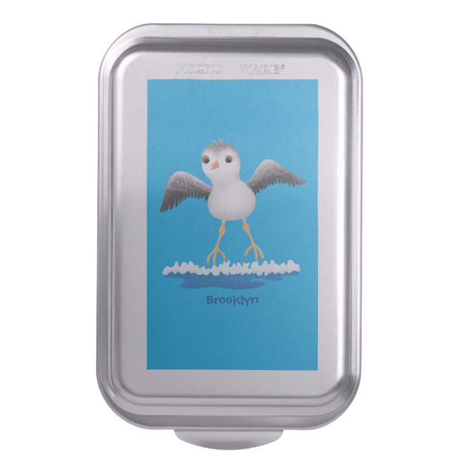 Cute baby sandpiper cartoon illustration cake pan (Front Vertical)