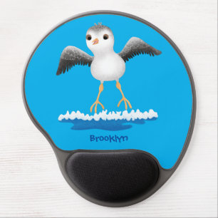 Cute baby sandpiper cartoon illustration gel mouse pad