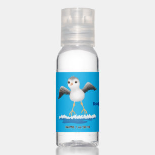 Cute baby sandpiper cartoon illustration hand sanitizer