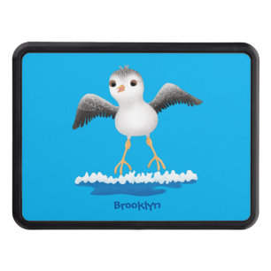 Cute baby sandpiper cartoon illustration  hitch cover