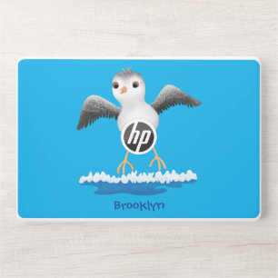 Cute baby sandpiper cartoon illustration HP laptop skin