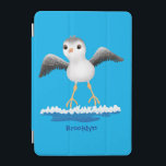 Cute baby sandpiper cartoon illustration iPad mini cover<br><div class="desc">This cute sandpiper is having fun jumping the tide in the seashore. Drawn in happy cartoon illustration style.</div>