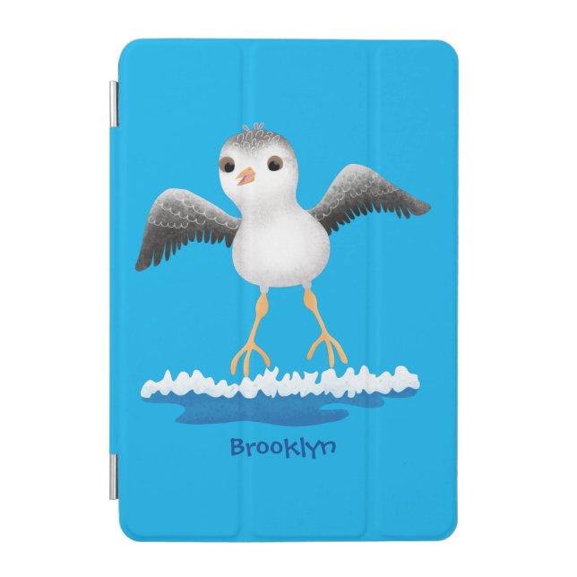 Cute baby sandpiper cartoon illustration iPad mini cover (Front)