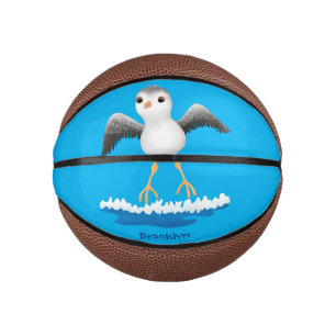 Cute baby sandpiper cartoon illustration mini basketball