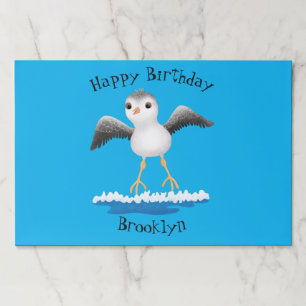 Cute baby sandpiper cartoon illustration paper pad