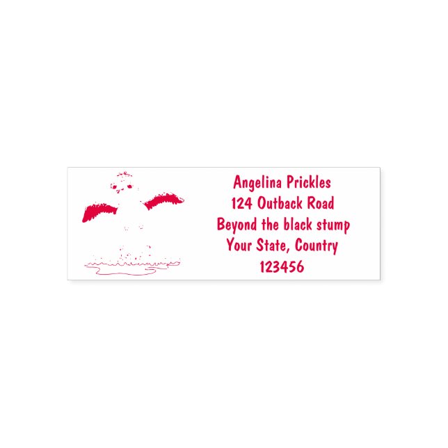 Cute baby sandpiper cartoon illustration self-inking stamp (Design)