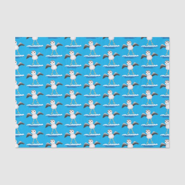 Cute baby sandpiper cartoon illustration tissue paper (Front)