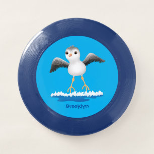 Cute baby sandpiper cartoon illustration Wham-O frisbee