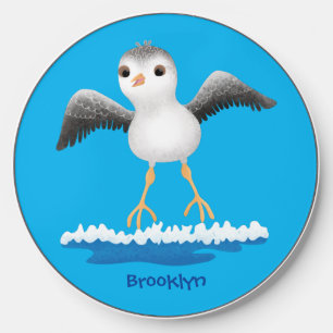 Cute baby sandpiper cartoon illustration wireless charger 