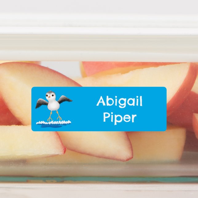 Cute baby sandpiper cartoon personalized labels (Affixed)