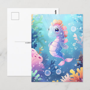 Cute baby sea horse, Postcrossing Postcard