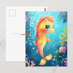 Cute baby sea horse, Postcrossing Postcard