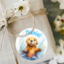 Cute Baby Sea Otter in Water Splashes Personalized Classic Round Sticker