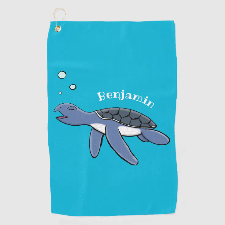 Cute baby sea turtle cartoon illustration golf towel | Zazzle Cute baby sea turtle cartoon illustration golf towel | Zazzle