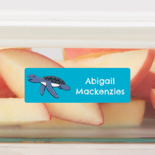 Cute baby sea turtle cartoon personalized labels