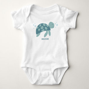 Cute Baby Sea Turtle Onsie T-Shirt Baby Bodysuit