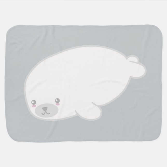Cute Baby Seal Swaddle Blanket (Horizontal)