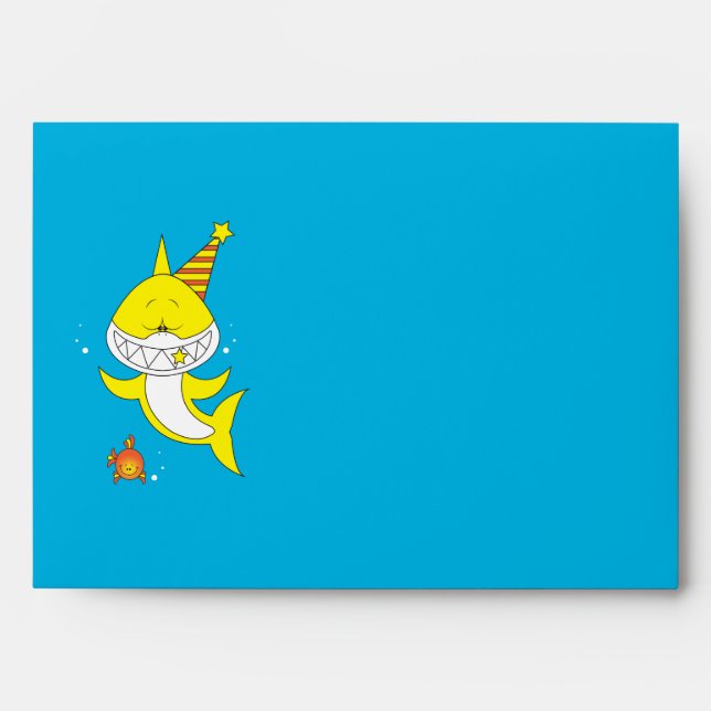 Cute Baby Shark Cartoon Envelope (Front)