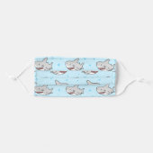 Cute Baby Shark Ocean Animal Pattern Adult Cloth Face Mask (Front, Folded)