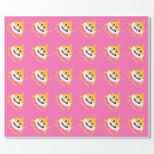 Cute Baby Shark Pink Yellow GReat Value Gift Wrapping Paper (Flat)